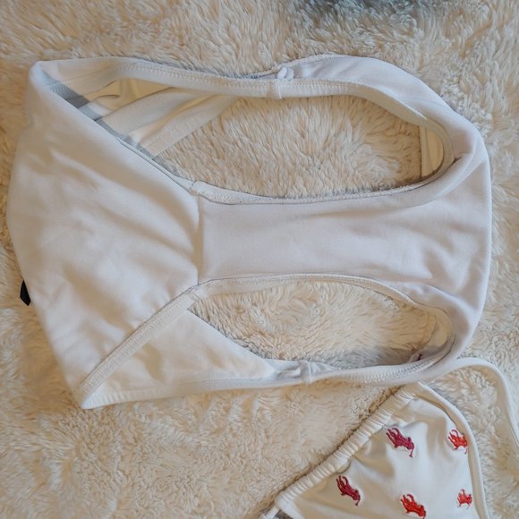 Ralph Lauren Polo Logo Bikini Bathing Suit top and Bottoms blue label - Picture 7 of 12